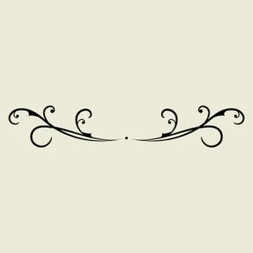 Victorian Calligraphic frame element. Wedding Invitations. Vintage Ornament G Stock Illustration