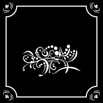 Victorian calligraphic frame element. Wedding invitations. Vintage ornament g Stock Illustration