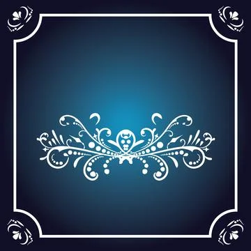 Victorian calligraphic frame element. Wedding invitations. Vintage ornament g Stock Illustration