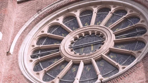 Victorian church window Stock Footage 100125990