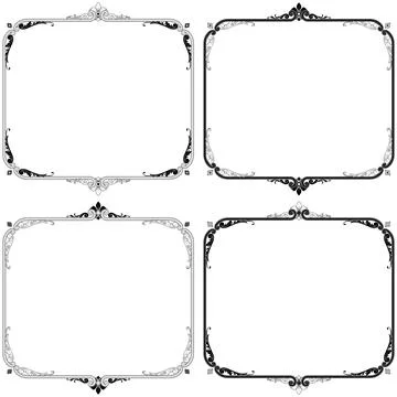 Victorian Decorated Frame Stock Illustration