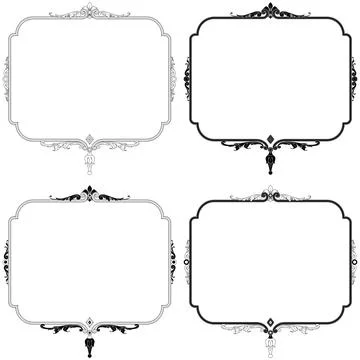 Victorian Decorated Frame Stock Illustration