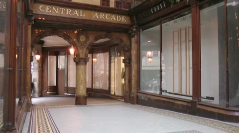 Victorian elegance of Central Arcade, built in 1902 Stock Footage 1088615