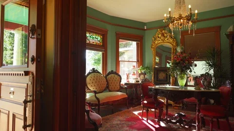 Victorian Family Room Stock Footage
