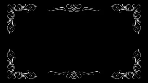 Victorian frame. Alpha matte Stock Footage 73796818