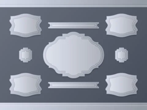 Victorian frames. Calligraphic design elements Stock Illustration