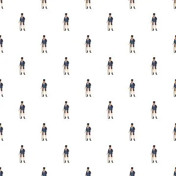 Victorian gentleman pattern creating retro elegant background Stock-Illustration