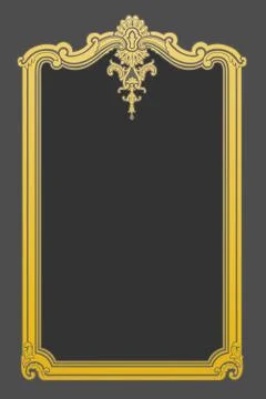 Victorian gold frame Stock Illustration