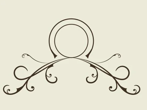 Victorian Grunge Calligraphic frames element. Vintage Ornament Greeting Card. Stock Illustration