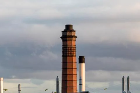 Victorian Industrial brick Chimney stack Stock Photos