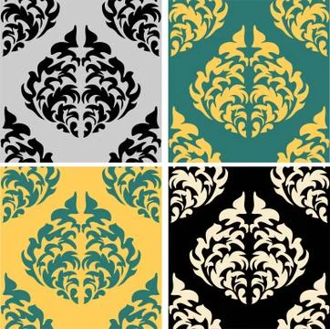 Victorian pattern in beautiful style. Material design. Floral wallpaper. Seam Stock Illustration