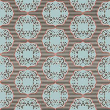 Victorian seamless pattern Stock Illustration