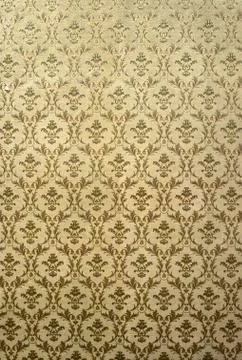 Victorian style vintage pattern on wall. Ornamental background wallpaper. Stock Photos