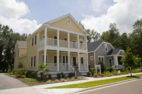 Victorian styled model homes Stock Photos