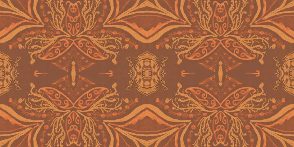 Victorian tile pattern. Retro baroque texture. Classic rococo design decor. Stock Illustration