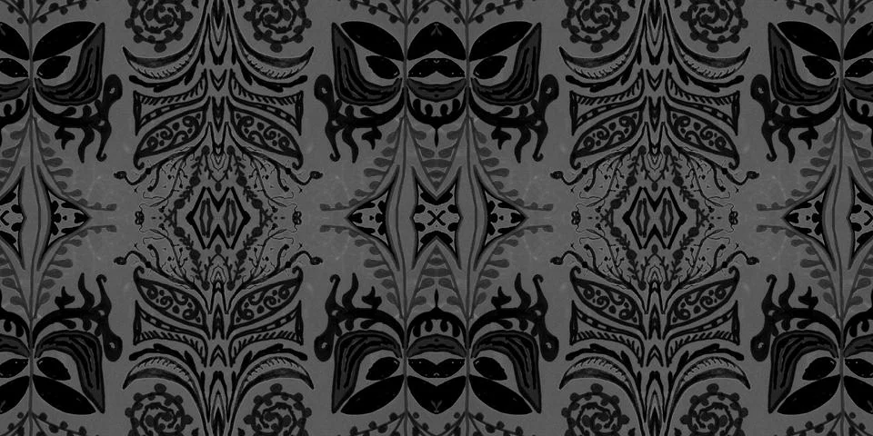 Victorian tile pattern. Retro baroque texture. Classic rococo design decor. Stock Illustration