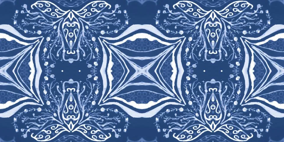 Victorian tile pattern. Retro baroque texture. Classic rococo design decor. Stock Illustration