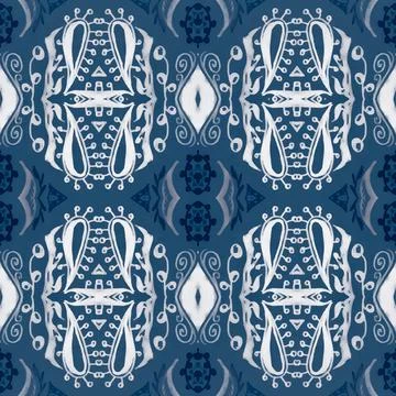 Victorian tile pattern. Retro baroque texture. Classic rococo design decor. イラスト素材