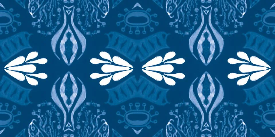 Victorian tile pattern. Retro baroque texture. Classic rococo design decor. Stock Illustration