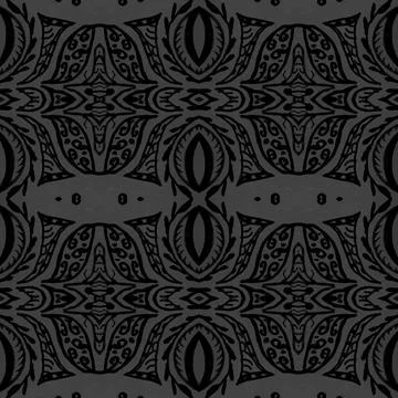 Victorian tile pattern. Retro baroque texture. Classic rococo design decor. Illustrazione stock