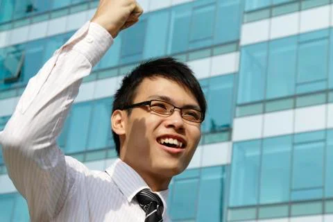 Victorious executive Stock Photos