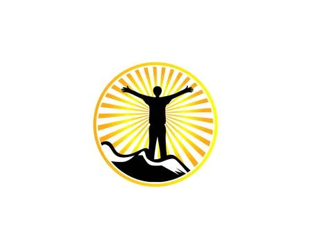 Victorious Leadership Logo Design Vector Template, Freedom People Logo Ilustração Stock