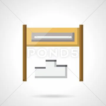 Victory abstract flat color vector icon Stock Illustration