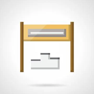 Victory abstract flat color vector icon Stock Illustration