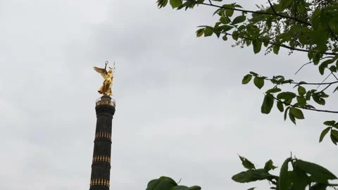 The victory column in berlin germany 30fps 4k video Stock Footage 186057231