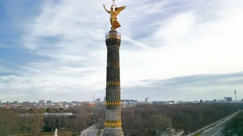 Victory Column Berlin Germany Year 1873 Video stock 236573439
