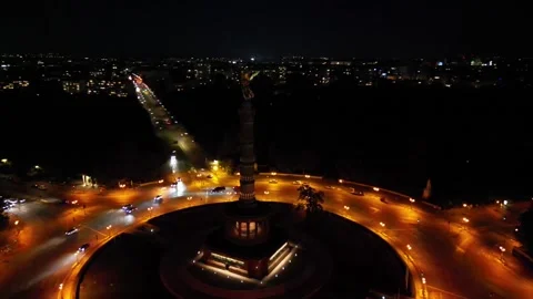Victory column Berlin at night time Stock Footage 218330455