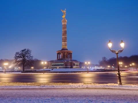 The Victory column in Berlin Stock Photos