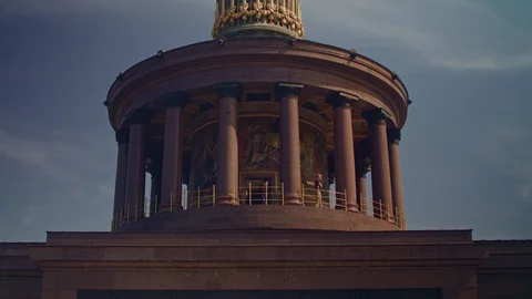 Victory Column, Berlin tilt up Stock Footage 124360476