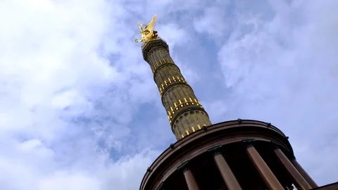 Victory Column Berlin Tilting Video HD Stock Footage 112735589