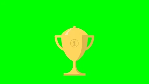 Victory, competition, fight. First place among competitors. Gold cup trophy Stock Footage 339315239