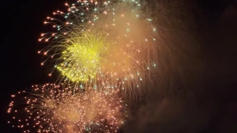 Victory Day Fireworks Stock Footage 308757176