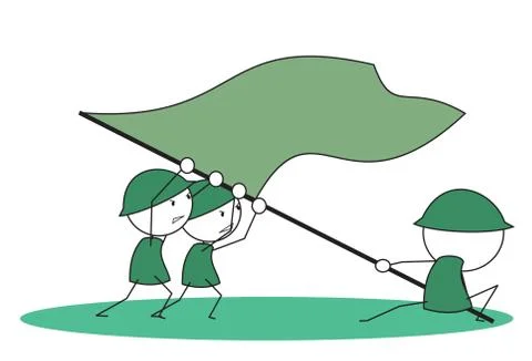 Victory flag Stock Illustration