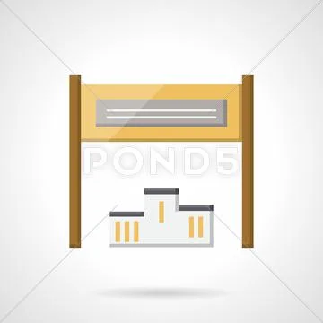 Victory flat color vector icon Stock Illustration