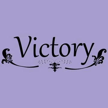 Victory font Stock Illustration