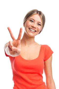 Victory gesture Stock Photos