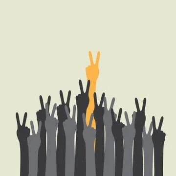 Victory Hands Stock Illustration