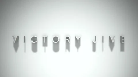 Victory jive 3D title animation white text on a white background Stock Footage 299380735