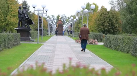 Victory Monument - Belfry in Prokhorovka Field. Stock Footage