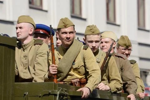 Victory Parade in Gomel. May 9. Belarus. Foto stock