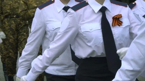 Victory Parade March Stock Footage 76453459