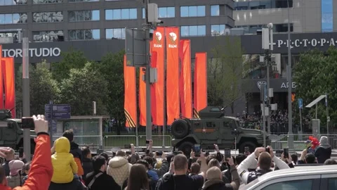 Victory Parade on May 9. Video stock 240817927