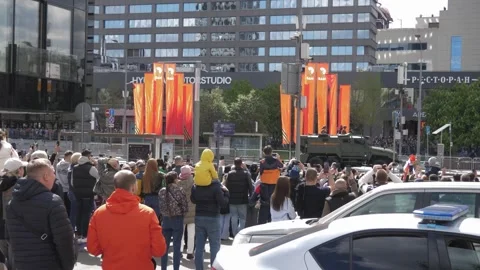 Victory Parade on May 9. Video stock 240818050