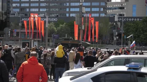 Victory Parade on May 9. Video stock 240818086
