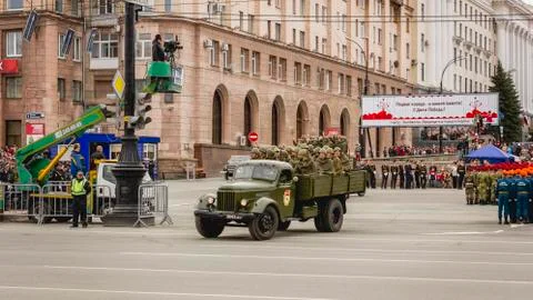 Victory parade Stock Photos