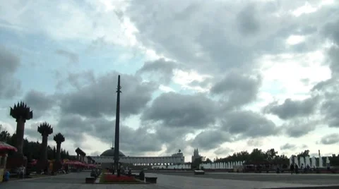 Victory Park Time Lapse Stock Footage 7139139